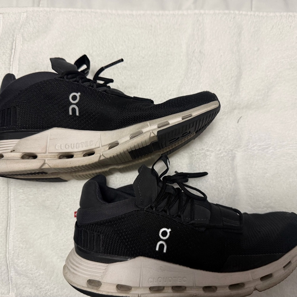 On Running Women’s Black and White CloudNova  Shoes